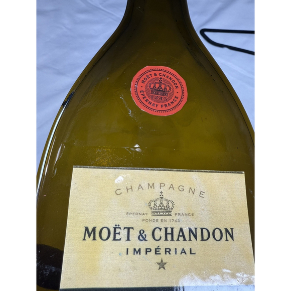 Moet & Chandon Imperial Bottle Wall Hanging Decorative Flat Green/Brown Glass - Picture 4 of 10